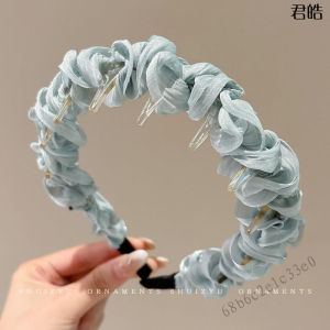 เส้นผมที่มีตาข่ายตาข่ายตาข่ายใหม่ 2025 สำหรับผู้หญิงเป็นสายรัดขนาดเล็กที่มีความหรูหราอเนกประสงค์และเสริมใบหน้าที่มีสไตล์สูงและสง่างาม