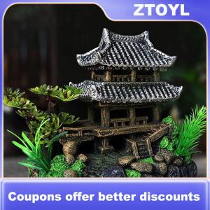 【ZTOYL】 Mô phỏng trang trí bể cá trang trí nhựa trang trí bể cá cảnh quan mô hình nhà Bể cá trang trí bể cá