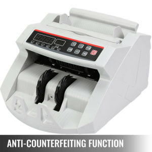 Money Counter Machine With Detector Fake Money Detector Banknote Bill Counter UVMG LCD Display value money counting machine Money Bill counter Total Value Mix Counting Machine for Banks Supermarket Store PH