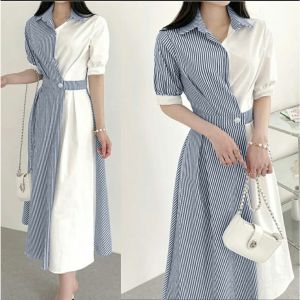 Dress simple dress sami DRESS VINTAGE MIDI DRESS MUSIM PANAS SUMMER