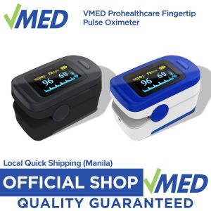 VMED Prohealthcare Pulse Oximeter W/ Warranty Silicone Case Lanyard Pouch & Batteries (FDA Approved)