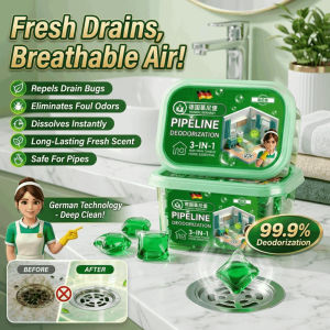 German Drain Cleaner Deodorizer Water-Soluble Beads Drain Fly Killer Quick Dissolve Residue Unclog Pipes Kitchen Bathroom Use