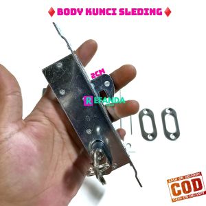 lock body kunci untuk model pintu sleding/geser bahan stainless