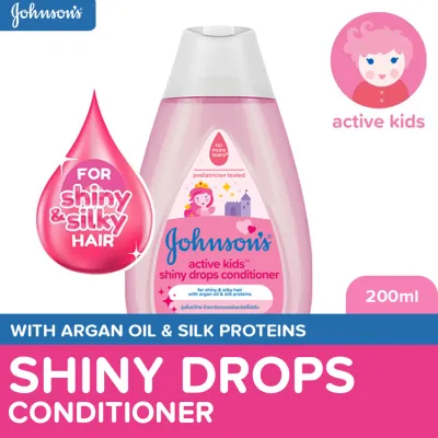 Johnsons Active Kids Shiny Drops Baby Conditioner 200ml - Conditioner for Kids For Kids Bath