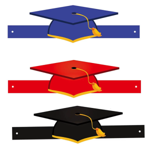 Pack Of 10 Paper Graduation Hat with Tassels Easy To Assemble Headwear for School Ceremonies and Celebration
