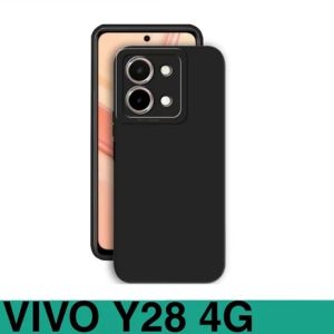 Case Proteksi Camera Matte Black untuk Vivo Y28 4G - Softcase Premium Anti-Garis