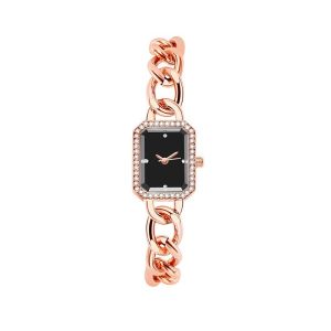 Jam Tangan Wanita Mewah Rantai Stainless Gelang Tampilan Polos Premium
