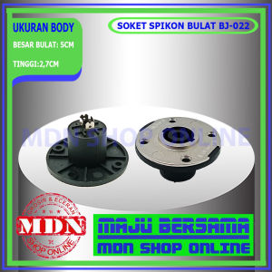 Soket Spikon bulat BJ-022 - soket spicon bulat BENJI BJ-022 kualitas bagus 2pcs bagus