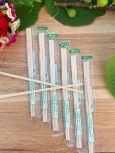 10 đôi đũa dùng 1 lần đũa gỗ tách ăn loại 20cm có kèm tăm tre xỉa răng