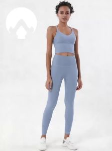 Womens Naked Feeling 2 Piece Gym Set - Seamless Sports Bra & High Waist Leggings Shockproof Breathable Fitness Clothing S-XL2026