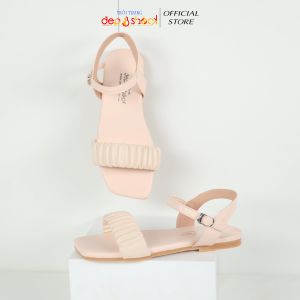 Sandal học sinh nữ quai ngang nhún đế bằng bigsize 41 42 43 cao cấp Depvashock