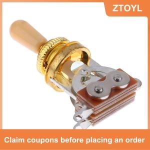 【ZTOYL】 1Pc 3 Way Short Straight Guitar Toggle Switch Pickup Selector With Brass Hat For Electric Guitars Pickups Switch Control Parts