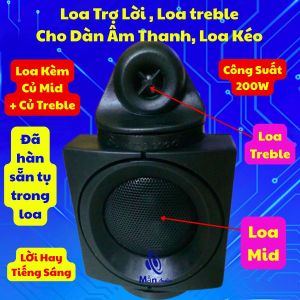 Loa trợ lời Mid treble rời cho loa kéo dàn karaoke ( đã hàn sẵn tụ cản trong loa )
