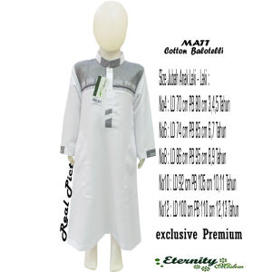 Jubah Gamis Anak Laki Laki Lengan Panjang Eternity moslem Kombinasi