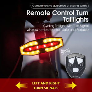WEST BIKING Bicycle Turn Signal Tail Light Wireless Remote Control Ultralight LED Light Bike Rear Light Bicycle Accessories USB Rechargeable Cycling Taillight