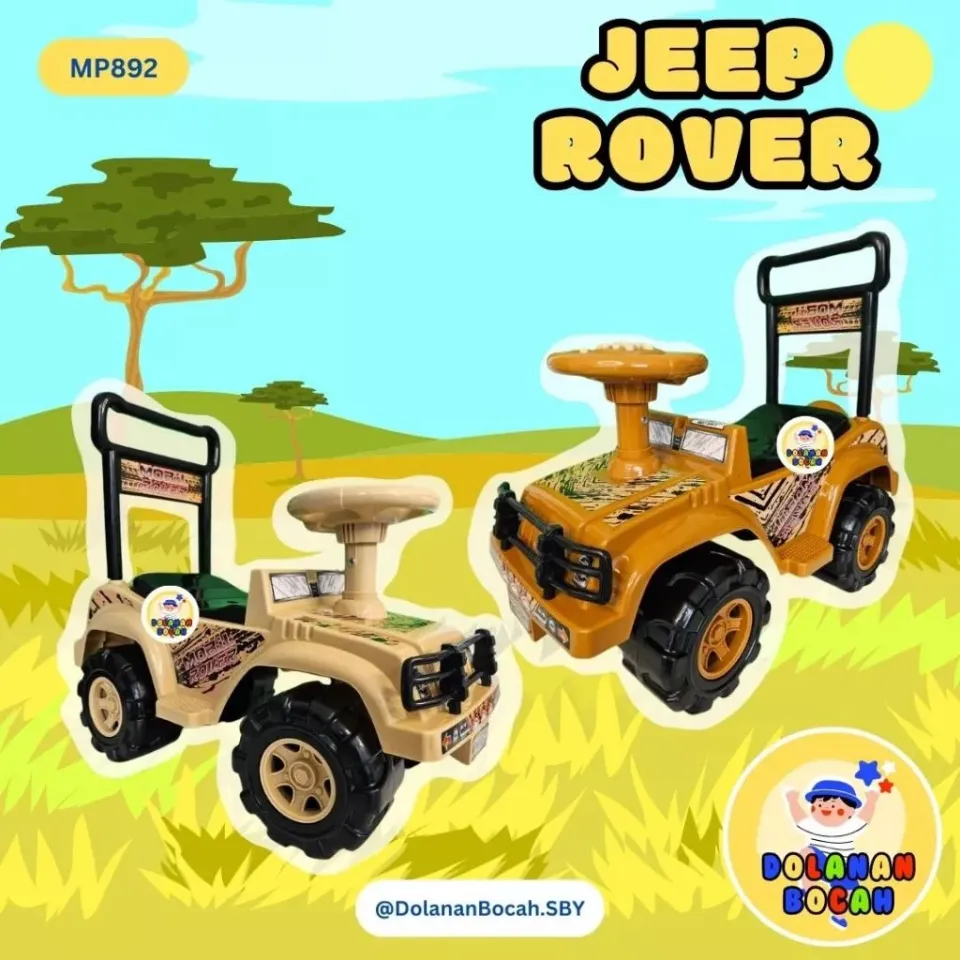 MAINAN ANAK MOBIL JEEP ROVER MP 892 BISA DI NAIKI ADA MUSIC