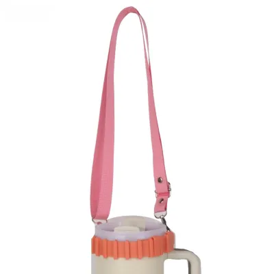 Adjustable Water Cup Strap Silicone Sling Outdoor Portable Water Bottle Handle General Bottle Lanyard Silicone Water Bottle Portable Belt Stanley Water Bottle Pouch