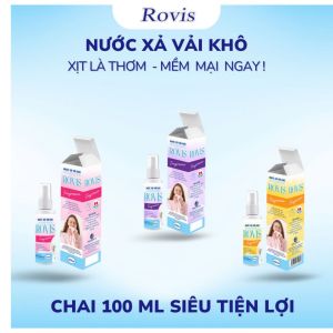 [CHÍNH HÃNG] Nước Xả Vải Khô ROVIS Tinh Dầu Nguyên Chất – Xịt Là Thơm Mềm Mại Ngay - Mua 1 Tặng 1