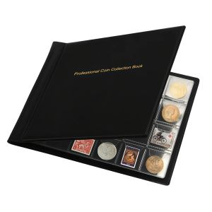 xpkQ 240 Coins Storage Book Bag Change Collection Book Coin Bag Organizer M1Y4T