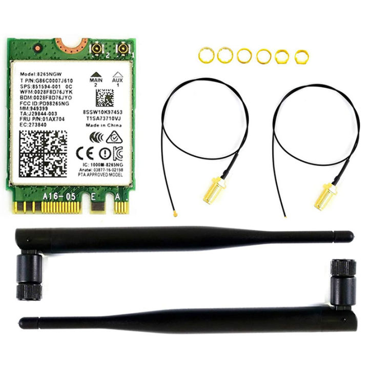 AW-CB375NF Wireless NIC per Jetson Xavier NX/Orin NX/Orin Nano ecc. Scheda di Rete 2.4G / 5GHz 300Mbps / 867Mbps Dual-Band Wi-Fi 5, RTL8822CE-CG Core, Bluetooth 5.0, M.2 A/E NGFF