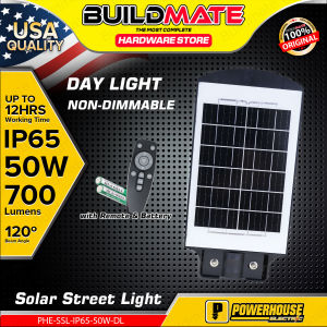 Buildmate x Powerhouse Solar Street Light IP65 50W/ 100W/ 150W/ 200W  6500K  for various outdoor lighting PHE