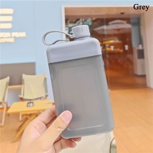 BUENOO 450ML Travel BPA Free Sports Juice Cup Drink Bottle Flat Water Bottle Plastic