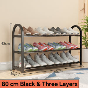 [Ready Stock] Stainless Steel Shoe Rack 4 Tier Lightweight Easy To Assemble Shoes Organizer Rak Kasut Keluli Tahan Karat