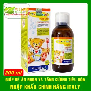 Fitobimbi Appetito Siro ăn ngon 3 tác động cho bé biếng ăn vị trái cây chai 200ml | Nhập khẩu chính hãng Italy