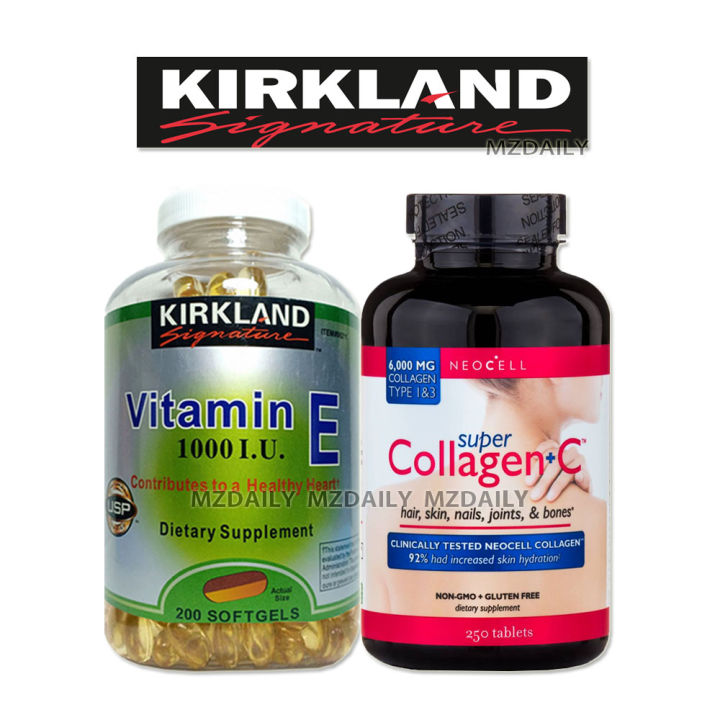 2 in 1 ）Kirkland Vitamin E 1000 I.U. 200 Softgels + NeoCell Super
