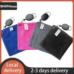 [COD] WHPHous Ship within 24 hours Golf Towel Wet And Dry Golf Cleaning Cloth Perfect For Golfers Cleaning Cloths With Retractable Hook Easy To Carry