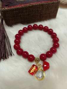 Red Agate Bracelet  YaMantra  Ramdom Protection Stone which assist s in strenghthening consciuos courage strength physical Energy L?uck Success