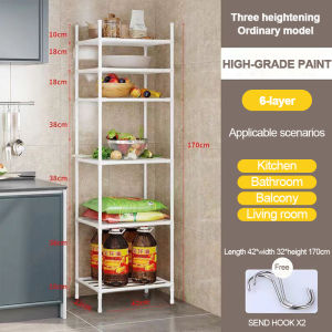 Black/White Kitchen Rack Organizer Microwave Shelf Multi-Layer Kitchen Organizer Storage Rack