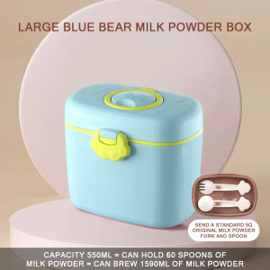 JC Baby Milk Powder Box Airtight 380ML/550ML Milk Storage Container milk powder storage container BPA Free outdoor portable Food Storage Portable Container Tank can put milk powder for kids baby children
