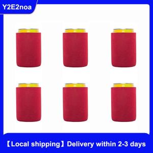 【Local shipping】 6Pcs Beer Can Cooler  Sleeves Soft Insulated Reusable Holder Water Soda Bottle