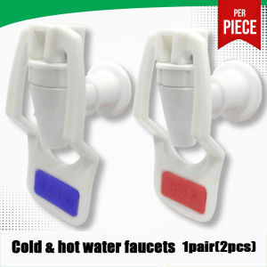 10PCS Female Inlet Water Dispenser Faucet Replacement Push Type (HOT & COLD) Water Dispenser Replacement Push Faucet - Blue Cold Red Hot Water Spigot Water Dispenser Faucet Hot and Cold Water Replacement Drinking Water Faucet Push Type Male Inlet