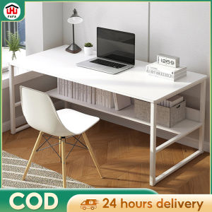 120CM Study Table Double Layer Student Table Study Desk Table Modern Writing Living Room [Ready To Ship]