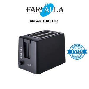 Farfalla FBT-T03 2-Slice Bread Toaster | 6 Browning Levels | Cancel Reheat & Defrost Functions