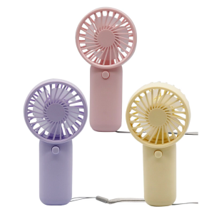 Portable Mini Fan With Lanyard 2 3A Batteries Plastic Construction Single Speed Control For Indoor Outdoor Use