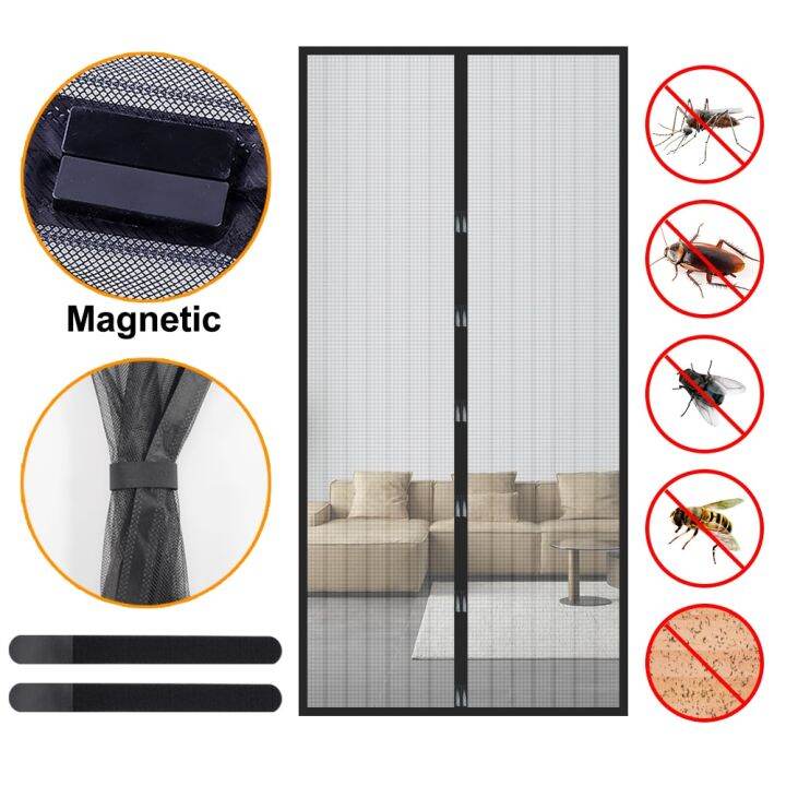 Magnetic screen window curtain anti-mosquito net flying insect screen ...