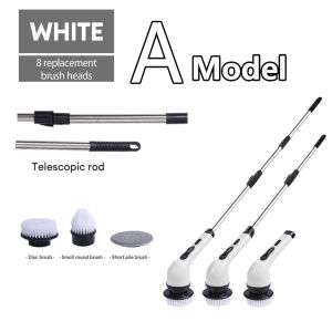 KII 9-IN-1 Electric Spin Scrubber Rechargeable Cordless Cleaning Brush Adjustable Angle Cleaning Brush for Bathroom