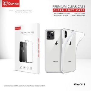 Softcase Silicon Clear Case Untuk Vivo Y15 ( Brand: COPPERINDO )