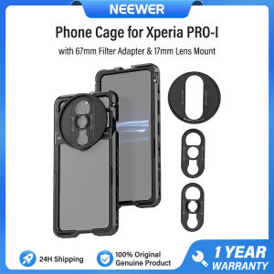 NEEWER Phone Cage สำหรับ Sony Xperia PRO-I ตัวกันสั่นสมาร์ทโฟนพร้อมอะแดปเตอร์ฟิลเตอร์ 67 มม. เมาท์เลนส์ 17 มม. PA086