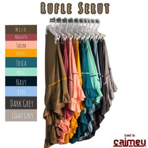 Hijab Instan Polos Ruffle Serut Bahan Jersey Premium Adem