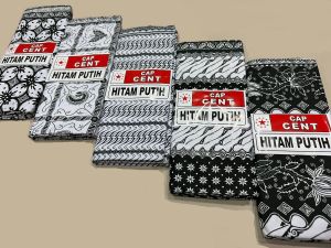 Kain Panjang Batik Wanita Cap Cent - 3pcs (Hitam Putih)