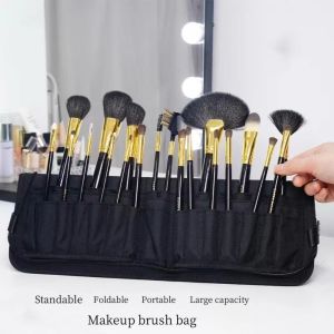 SWEET Standable Makeup Brush Holder Portable Dustproof Makeup Brush Pouch Professional Multipurpose Makeup Brush Storage Bag Makeup Tools Carrier