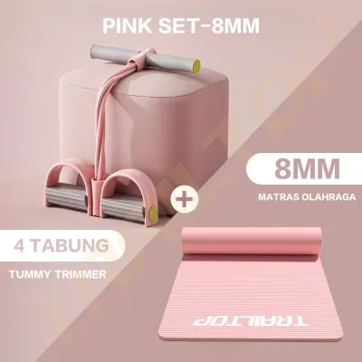 TrailTop Matras Olahraga Dan Tummy Trimer Fitnes Set Isi 2PCS