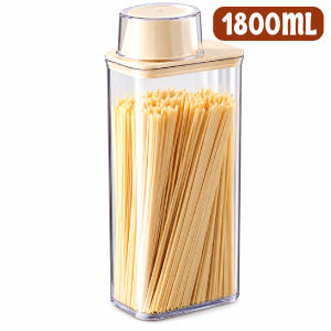 Square Food Storage Container Airtight with Built-In Measuring Cup 500ML-1800ML/Bekas Simpanan Makanan Petak
