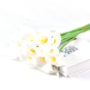 MAOMEI 5 cái Nhà Cảm ứng thực sự Tao nhã DIY lễ cưới Cây tơ tằm Bó hoa Hoa giả Hoa loa kèn nhân tạo