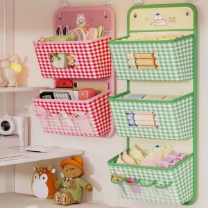 J2UQR3 Large Capacity Wall Hanging Storage Bag Breathable Foldable Multi-layer Storage Bag Durable with Pockets Sundries Storage Bag for Home