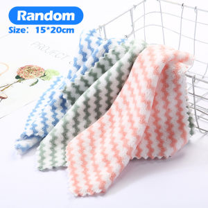 Kitchen Towel Cloth Dish Cloth Towel 30x30cm Kitchen Wipes Cleaning Cloth Water Absorbent Household Cleaning Table Towel Coral Cloth Absorbent Towel Kain Lap Dapur 抹桌布| DaQueen